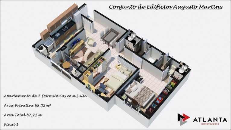 Imagem Apartamento com 2 Quartos à Venda, 68 m² em Uglione - Santa Maria Imagem Apartamento com 2 Quartos à Venda, 68 m² em Uglione - Santa Maria