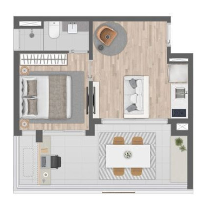 Imagem Studio com 1 Quarto à Venda, 21 m² em Consolação - São Paulo Imagem Studio com 1 Quarto à Venda, 21 m² em Consolação - São Paulo