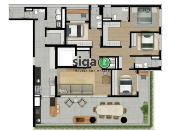 Imagem Apartamento com 4 Quartos à Venda, 194 m² em Moema - São Paulo
