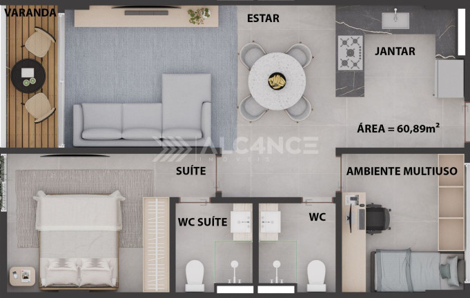 Imagem Apartamento com 2 Quartos à Venda, 60 m² em Cabo Branco - João Pessoa Imagem Apartamento com 2 Quartos à Venda, 60 m² em Cabo Branco - João Pessoa