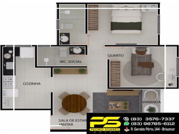 Imagem Apartamento com 2 Quartos à Venda, 54 m² em José Américo De Almeida - João Pessoa Imagem Apartamento com 2 Quartos à Venda, 54 m² em José Américo De Almeida - João Pessoa