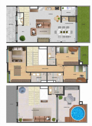 Imagem Casa com 3 Quartos à Venda, em Vila Assunção - Porto Alegre Imagem Casa com 3 Quartos à Venda, em Vila Assunção - Porto Alegre