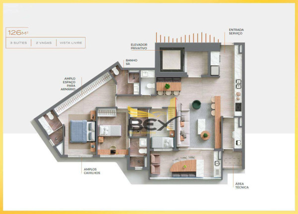 Imagem Apartamento com 3 Quartos à Venda, 126 m² em Alphaville Empresarial - Barueri Imagem Apartamento com 3 Quartos à Venda, 126 m² em Alphaville Empresarial - Barueri