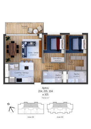 Imagem Apartamento com 1 Quarto à Venda, 54 m² em Moura - Gramado Imagem Apartamento com 1 Quarto à Venda, 54 m² em Moura - Gramado