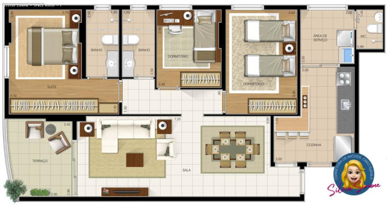 Apartamento com 3 Quartos à Venda, 98 m² em Pompéia - Santos