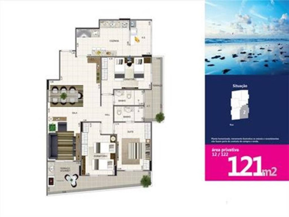 Imagem Apartamento com 3 Quartos à Venda, 121 m² em Aviação - Praia Grande Imagem Apartamento com 3 Quartos à Venda, 121 m² em Aviação - Praia Grande