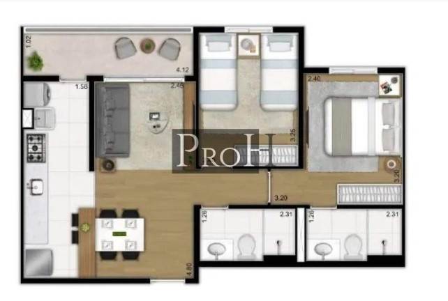 Imagem Apartamento com 2 Quartos à Venda, 55 m² em Vila Independência - São Paulo