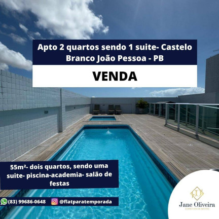 Apartamento com 2 Quartos à Venda, 55 m² em Castelo Branco - João Pessoa