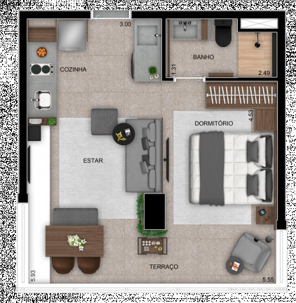 Imagem Studio com 1 Quarto à Venda, 36 m² em Butantã - São Paulo Imagem Studio com 1 Quarto à Venda, 36 m² em Butantã - São Paulo