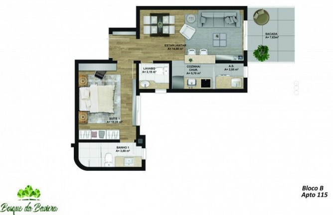 Imagem Apartamento com 1 Quarto à Venda, 4.748 m² em Bavária - Gramado Imagem Apartamento com 1 Quarto à Venda, 4.748 m² em Bavária - Gramado
