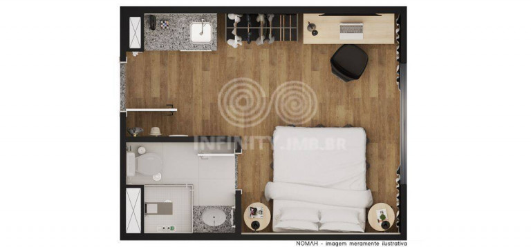 Imagem Apartamento com 1 Quarto à Venda, 19 m² em Brás - São Paulo