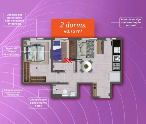 Imagem Apartamento com 2 Quartos à Venda, 47 m² em Vila Itapegica - Guarulhos
