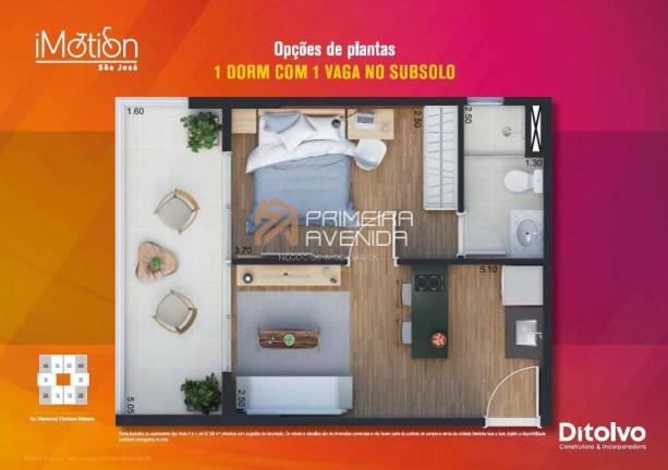 Imagem Apartamento com 1 Quarto à Venda, 37 m² em Centro - São José Dos Campos