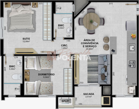 Imagem Apartamento com 2 Quartos à Venda, 66 m² em Presidente Vargas - Içara