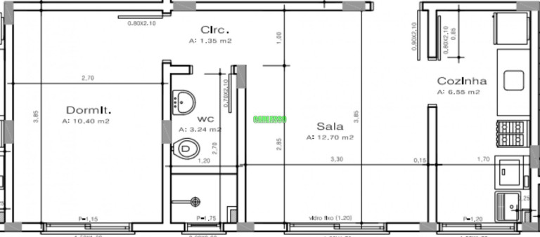 Imagem Apartamento com 1 Quarto à Venda, 39 m² em Camobi - Santa Maria Imagem Apartamento com 1 Quarto à Venda, 39 m² em Camobi - Santa Maria