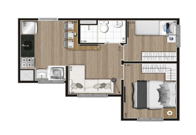 Imagem Imóvel com 2 Quartos à Venda, 32 m² em Terceira Divisão De Interlagos - São Paulo
