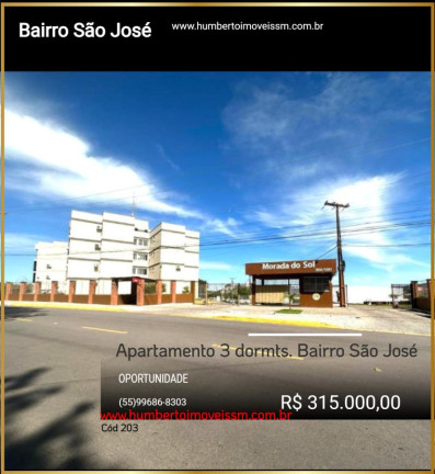 Imagem Apartamento com 3 Quartos à Venda, 90 m² em Bairro São José - Santa Maria