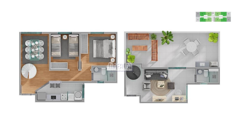 Imagem Apartamento com 2 Quartos à Venda, 40 m² em Paraíso - Uberaba Imagem Apartamento com 2 Quartos à Venda, 40 m² em Paraíso - Uberaba