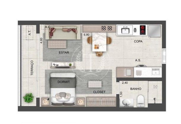Imagem Apartamento com 1 Quarto à Venda, 30 m² em Brooklin Paulista - São Paulo Imagem Apartamento com 1 Quarto à Venda, 30 m² em Brooklin Paulista - São Paulo
