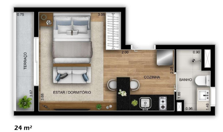 Imagem Apartamento com 1 Quarto à Venda, 24 m² em Vila Madalena - São Paulo