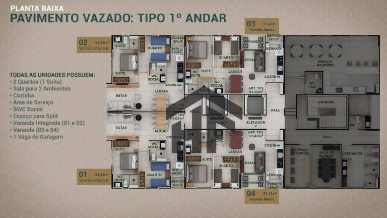 Imagem Apartamento com 2 Quartos à Venda, 51 m² em Encruzilhada - Recife Imagem Apartamento com 2 Quartos à Venda, 51 m² em Encruzilhada - Recife