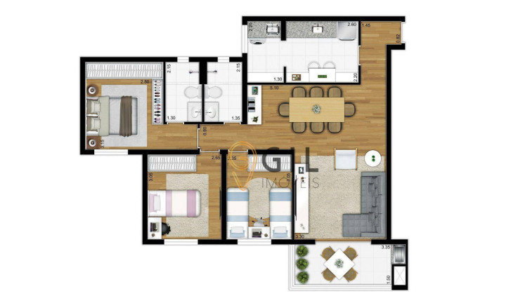 Imagem Apartamento com 2 Quartos à Venda, 52 m² em Pagador De Andrade - Jacareí Imagem Apartamento com 2 Quartos à Venda, 52 m² em Pagador De Andrade - Jacareí