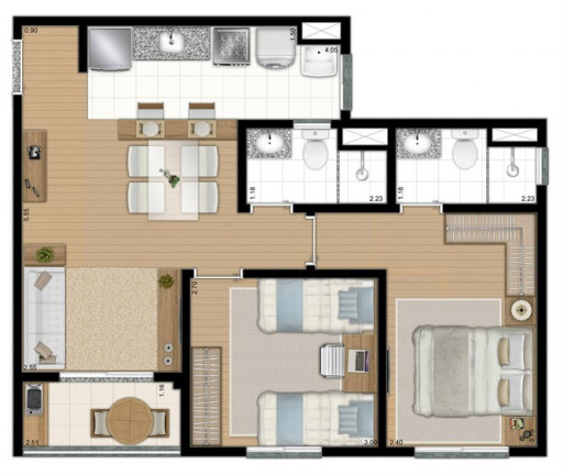 Imagem Apartamento com 3 Quartos à Venda, 67 m² em Vila Conceição - Diadema