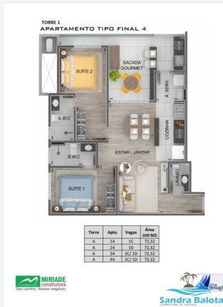 Imagem Apartamento com 2 Quartos à Venda, 67 m² em Itaguá - Ubatuba