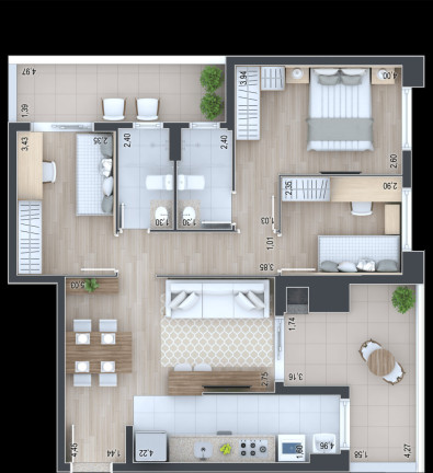 Imagem Apartamento com 2 Quartos à Venda, 67 m² em Portão - Curitiba