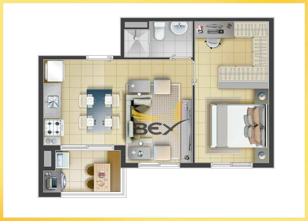Imagem Apartamento com 1 Quarto à Venda, 42 m² em Jardim Tupanci - Barueri Imagem Apartamento com 1 Quarto à Venda, 42 m² em Jardim Tupanci - Barueri