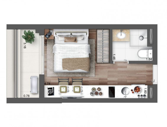 Imagem Imóvel com 1 Quarto à Venda, 18 m² em Santo Amaro - São Paulo Imagem Imóvel com 1 Quarto à Venda, 18 m² em Santo Amaro - São Paulo