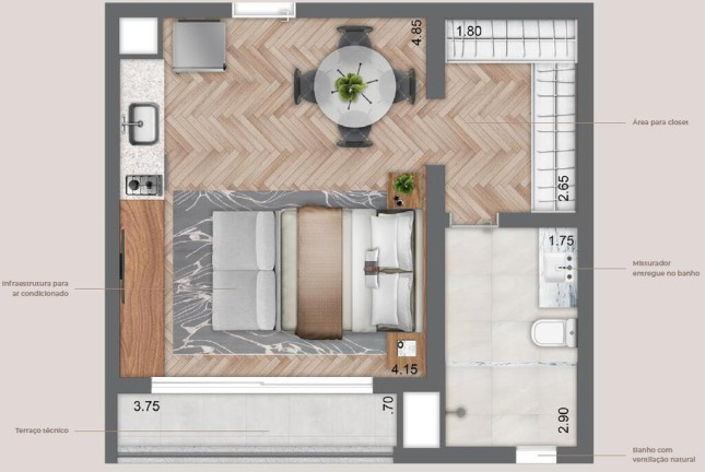 Imagem Imóvel com 1 Quarto à Venda, 38 m² em Vila Mariana - São Paulo