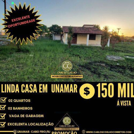 Casa com 2 Quartos à Venda, 849 m² em Nova Califórnia (tamoios) - Cabo Frio