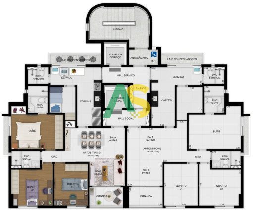 Imagem Imóvel com 3 Quartos à Venda, 84 m² em Rosarinho - Recife