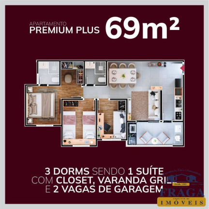 Imagem Apartamento com 3 Quartos à Venda, 69 m² em Vila Carvalho - Sorocaba Imagem Apartamento com 3 Quartos à Venda, 69 m² em Vila Carvalho - Sorocaba