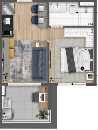 Imagem Apartamento com 1 Quarto à Venda, 45 m² em Mirandópolis - São Paulo Imagem Apartamento com 1 Quarto à Venda, 45 m² em Mirandópolis - São Paulo