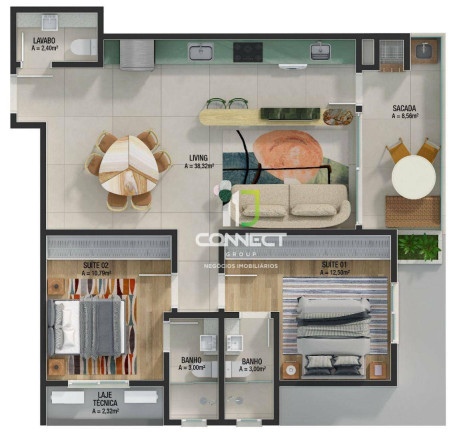 Imagem Apartamento com 2 Quartos à Venda, 93 m² em Praia Brava - Itajaí Imagem Apartamento com 2 Quartos à Venda, 93 m² em Praia Brava - Itajaí