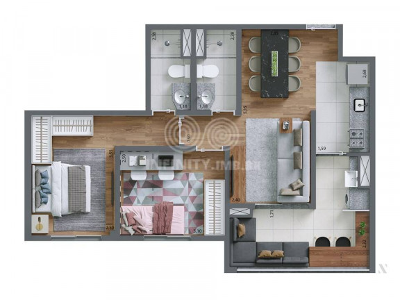 Imagem Apartamento com 2 Quartos à Venda, 59 m² em Brás - São Paulo