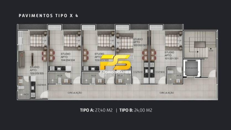 Imagem Apartamento com 1 Quarto à Venda, 24 m² em Jardim São Paulo - João Pessoa Imagem Apartamento com 1 Quarto à Venda, 24 m² em Jardim São Paulo - João Pessoa