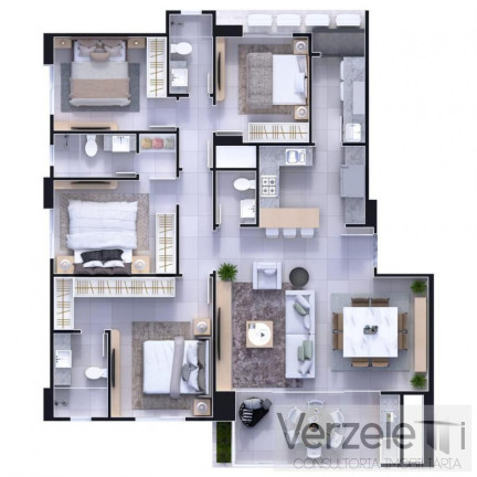 Imagem Apartamento com 4 Quartos à Venda, 133 m² em Centro - Balneário Camboriú