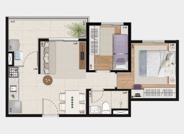 Imagem Apartamento com 2 Quartos à Venda, 60 m² em Parque Do Carmo - São Paulo Imagem Apartamento com 2 Quartos à Venda, 60 m² em Parque Do Carmo - São Paulo