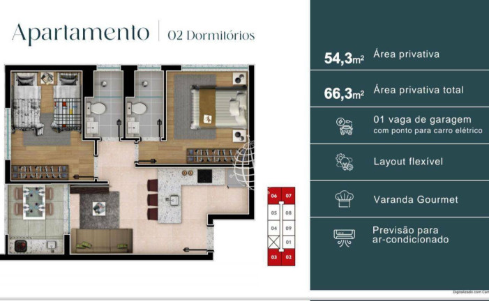 Imagem Apartamento com 2 Quartos à Venda, 66 m² em Alvinópolis - Atibaia Imagem Apartamento com 2 Quartos à Venda, 66 m² em Alvinópolis - Atibaia