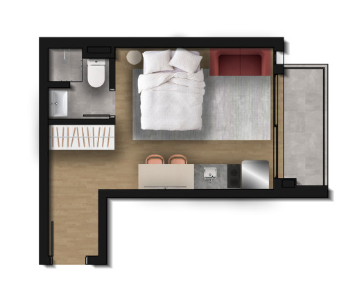Imagem Imóvel com 1 Quarto à Venda, 27 m² em Brooklin Paulista - São Paulo Imagem Imóvel com 1 Quarto à Venda, 27 m² em Brooklin Paulista - São Paulo