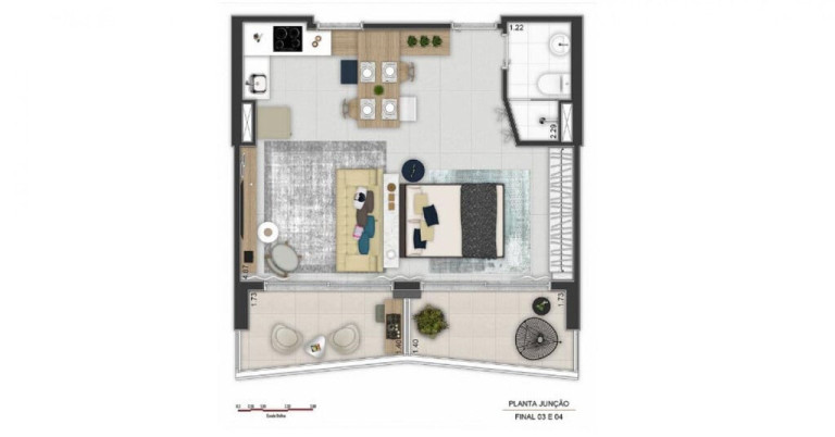 Imagem Imóvel com 1 Quarto à Venda, 22 m² em Centro - São Paulo