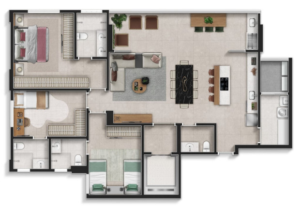 Imagem Apartamento com 3 Quartos à Venda, 164 m² em Park Lozandes - Goiânia Imagem Apartamento com 3 Quartos à Venda, 164 m² em Park Lozandes - Goiânia