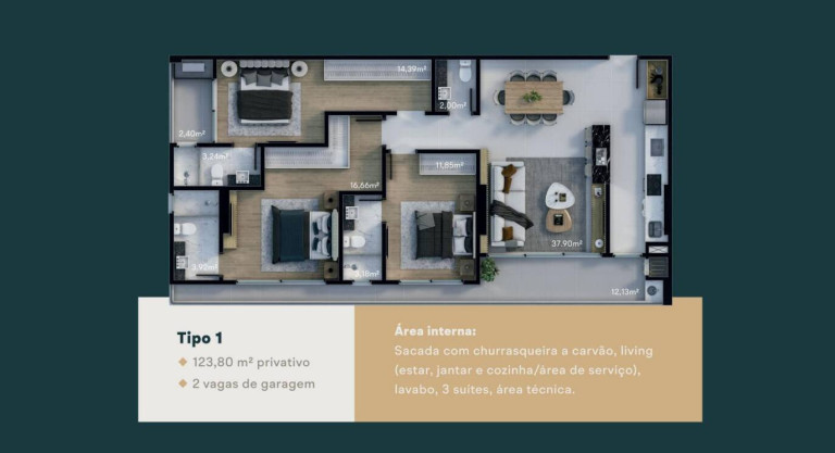 Imagem Apartamento com 2 Quartos à Venda, 92 m² em Perequê - Porto Belo Imagem Apartamento com 2 Quartos à Venda, 92 m² em Perequê - Porto Belo