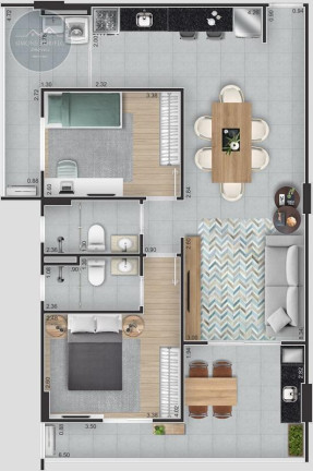 Imagem Apartamento com 2 Quartos à Venda, 81 m² em Guilhermina - Praia Grande
