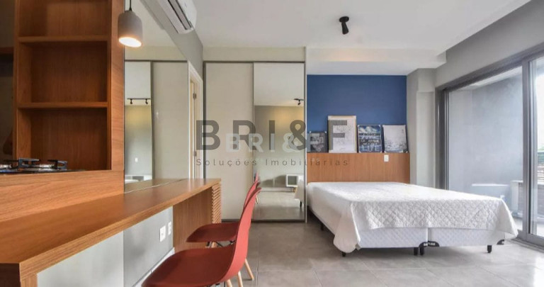 Imagem Apartamento com 1 Quarto para Alugar, 41 m² em Brooklin - São Paulo Imagem Apartamento com 1 Quarto para Alugar, 41 m² em Brooklin - São Paulo