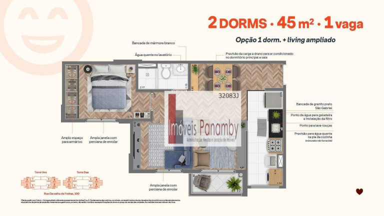Imagem Apartamento com 2 Quartos à Venda, 45 m² em Vila Andrade - São Paulo Imagem Apartamento com 2 Quartos à Venda, 45 m² em Vila Andrade - São Paulo