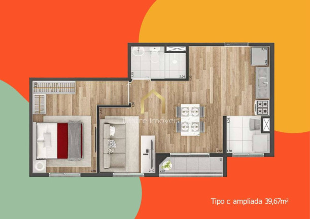 Imagem Apartamento com 2 Quartos à Venda, 37 m² em Vila Ema - São Paulo